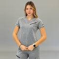 Women's Heather Gray 905 Super Stretch Scrub Top