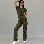 Women’s Style 945 Olive Green Super Stretch Scrub Jumpsuit