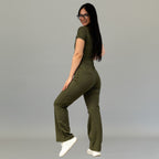 Women’s Style 945 Olive Green Super Stretch Scrub Jumpsuit