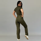 Women’s Style 945 Olive Green Super Stretch Scrub Jumpsuit