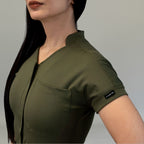 Women’s Style 945 Olive Green Super Stretch Scrub Jumpsuit