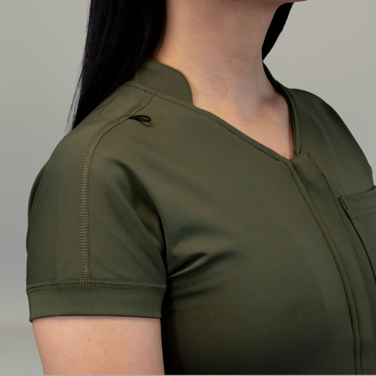 Women’s Style 945 Olive Green Super Stretch Scrub Jumpsuit