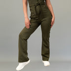Women’s Style 945 Olive Green Super Stretch Scrub Jumpsuit