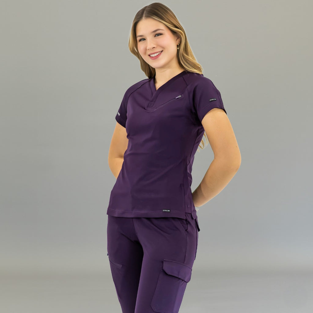 Women’s Top 905 Purple, Super Stretch Scrubs