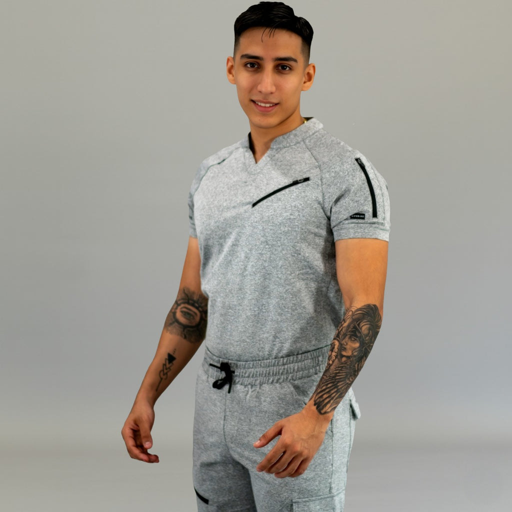Men's Top 905 Heather Gray, Scrubs Super Stretch