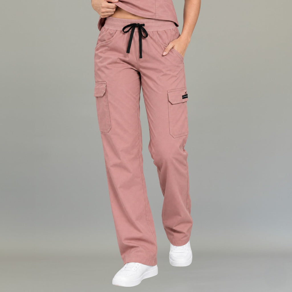 Women's Scrub Pants 940 Dusty Rose Super Stretch | Cargo — view 1 de 7