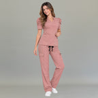 Women's Scrub Top 940 Dusty Rose Super Stretch — view 4 de 5