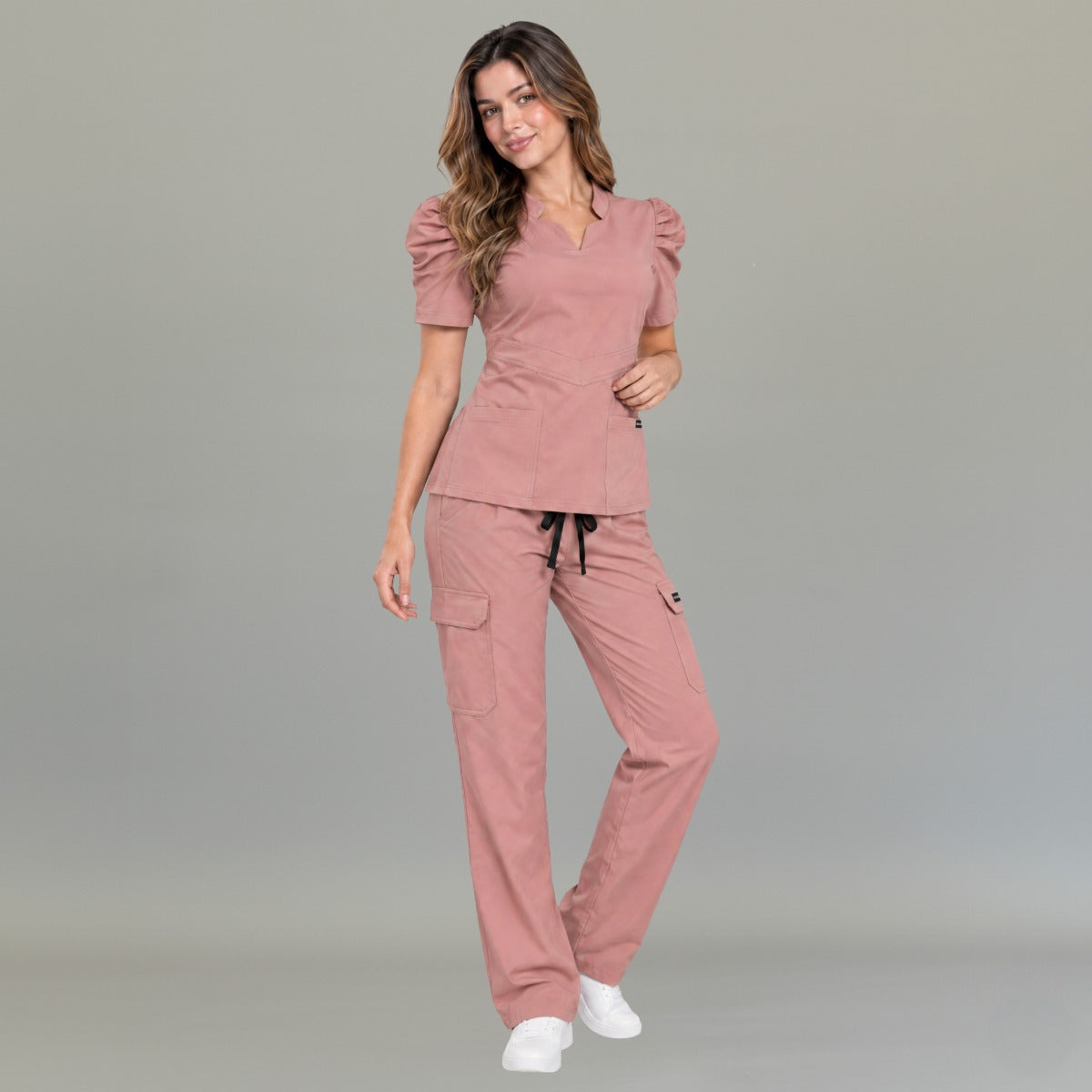 Women's Scrub Top 940 Dusty Rose Super Stretch — view 4 de 5