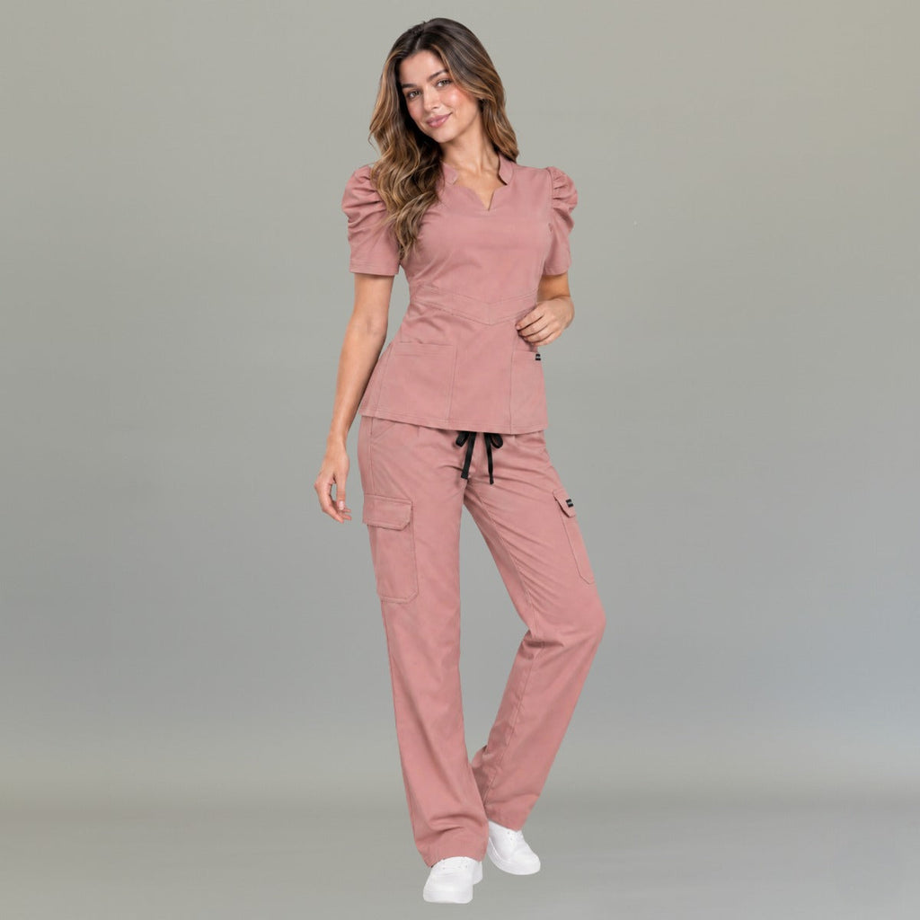 Women's Scrub Pants 940 Dusty Rose Super Stretch | Cargo — view 7 de 7