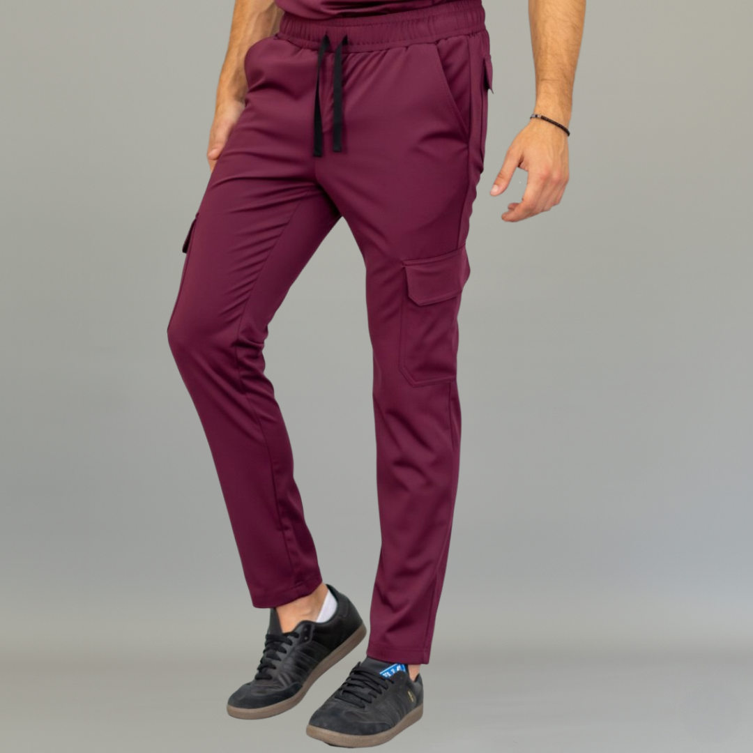 Men's 910 Maroon Scrub Pants Super Stretch
