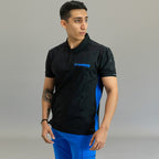 Men's Top 930 Black-Royal Blue Super Stretch, Scrubs 930