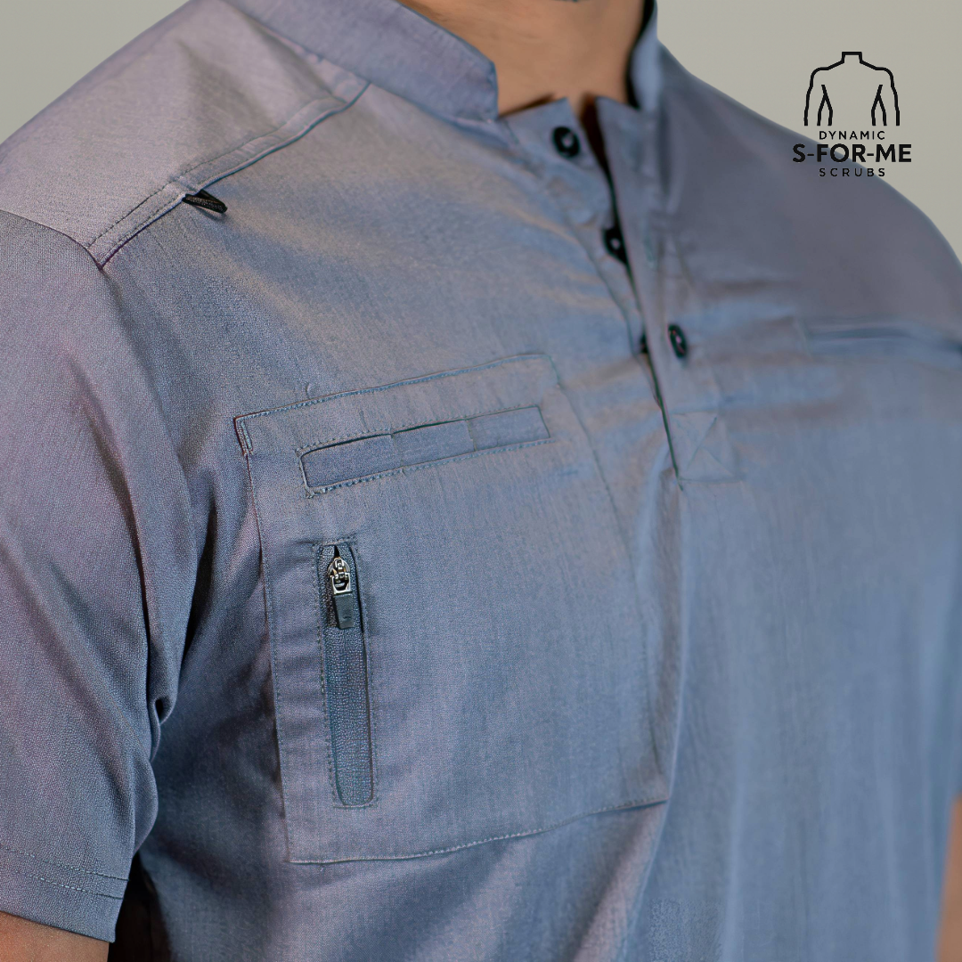 mens scrub tops