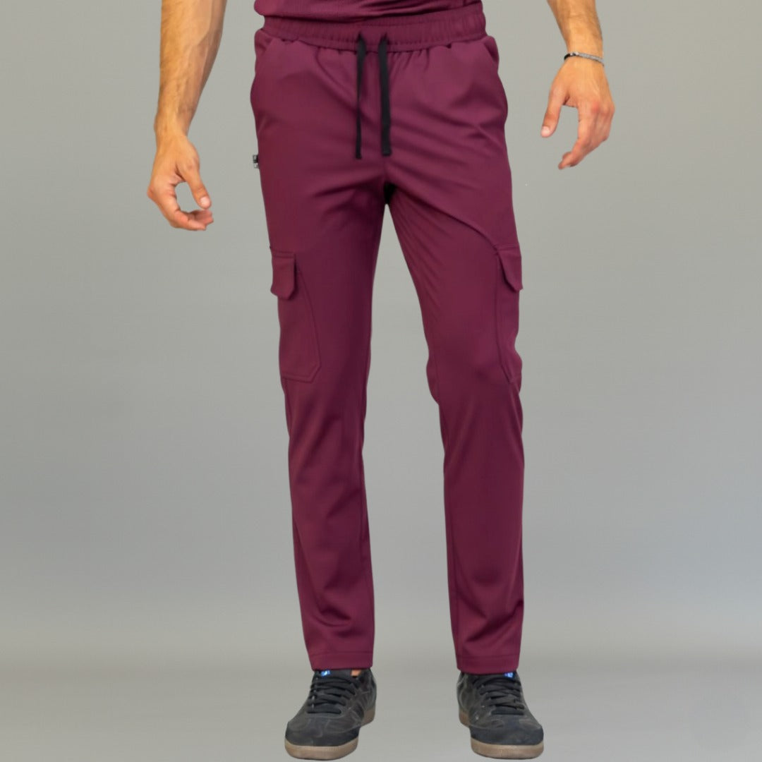 Men's 910 Maroon Scrub Pants Super Stretch