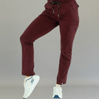 Women’s maroon 930 super stretch scrub pants by S-FORME
