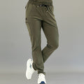 Women’s 930 Olive Green Super Stretch jogger scrub pants front view