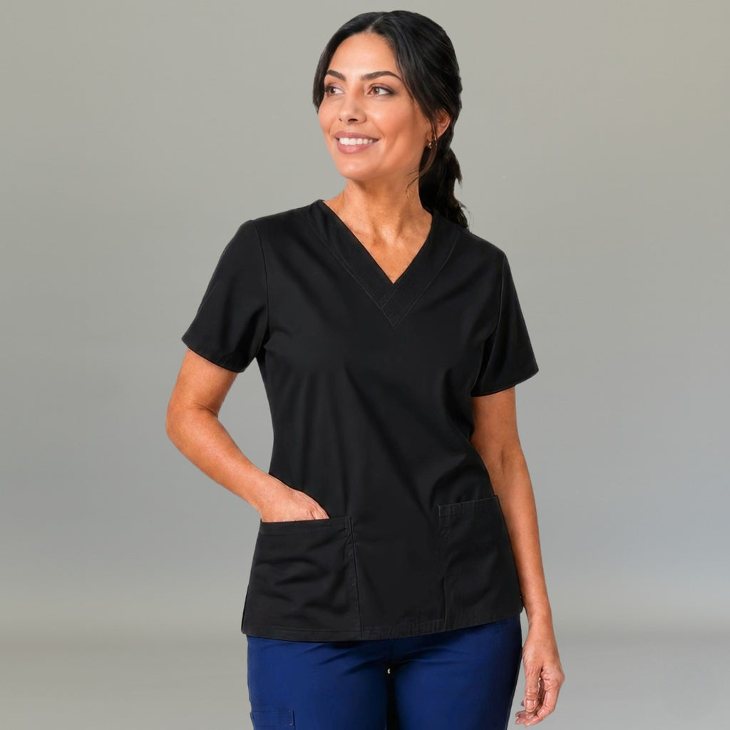 Women's Scrub Top 502 Black Lightweight