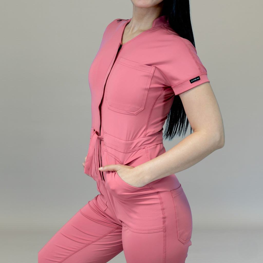 Women’s Style 945 Rosewood Super Stretch Scrub Jumpsuit