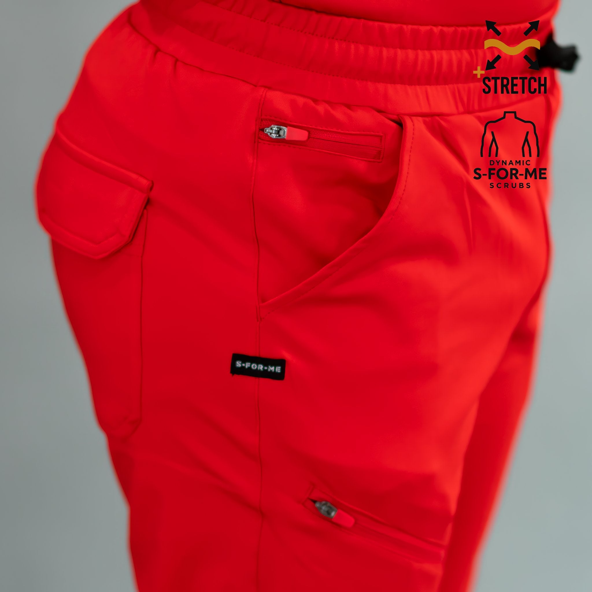Men's Jogger 905 Red, Scrubs Super Stretch