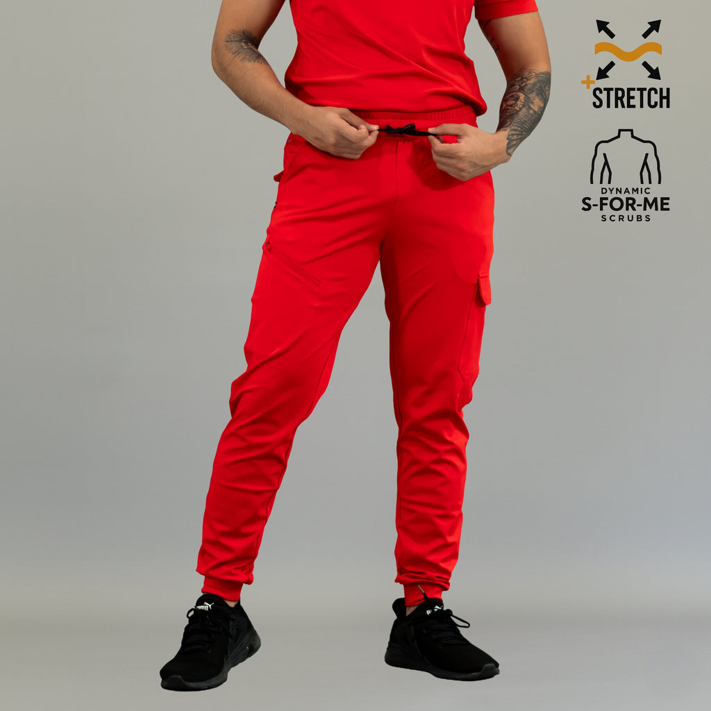 Men's Jogger 905 Red, Scrubs Super Stretch