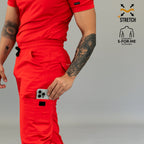 Men's Jogger 905 Red, Scrubs Super Stretch