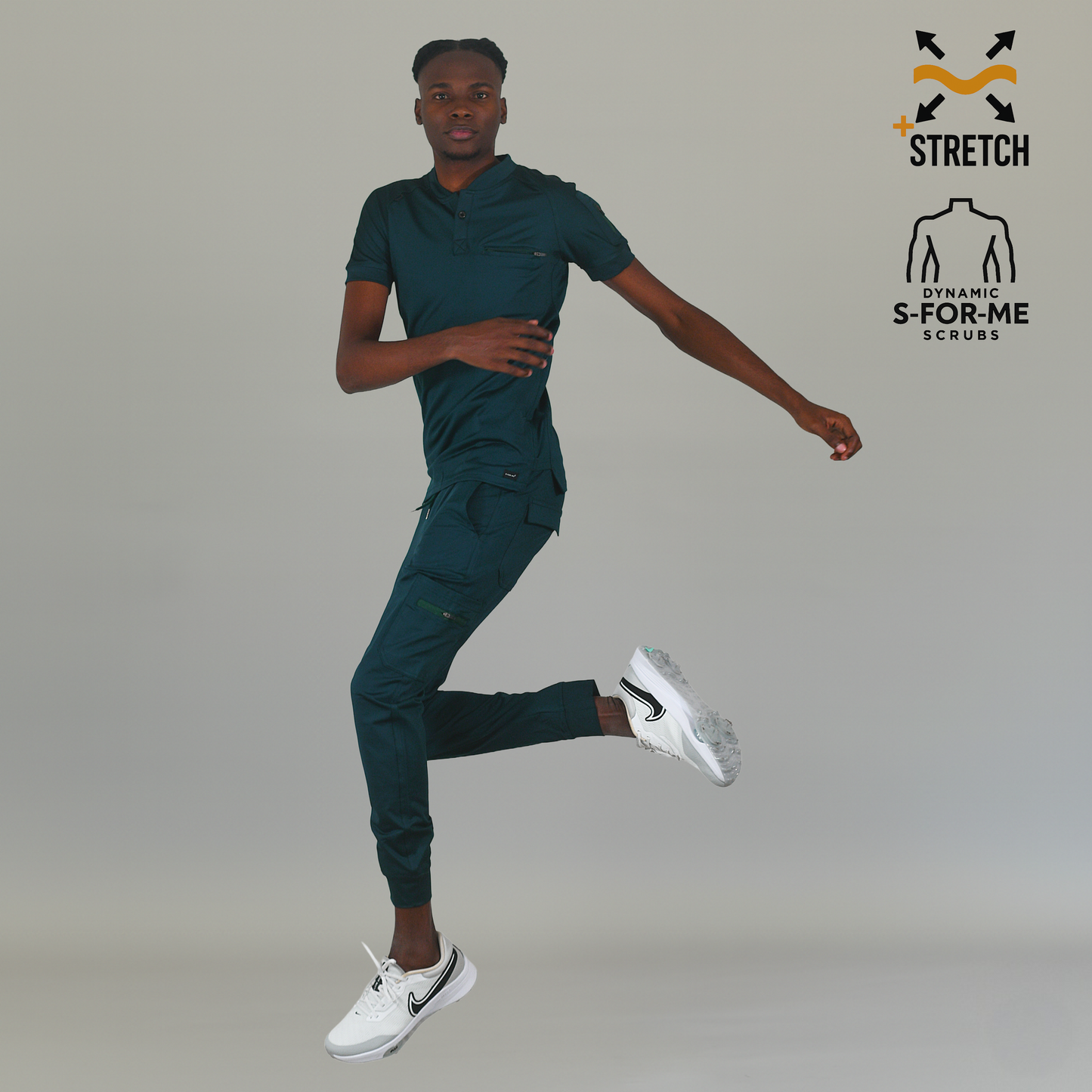 Men's Scrub Jogger Pants 901 Bottle Green Super Stretch