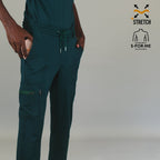 Men's Scrub Jogger Pants 901 Bottle Green Super Stretch