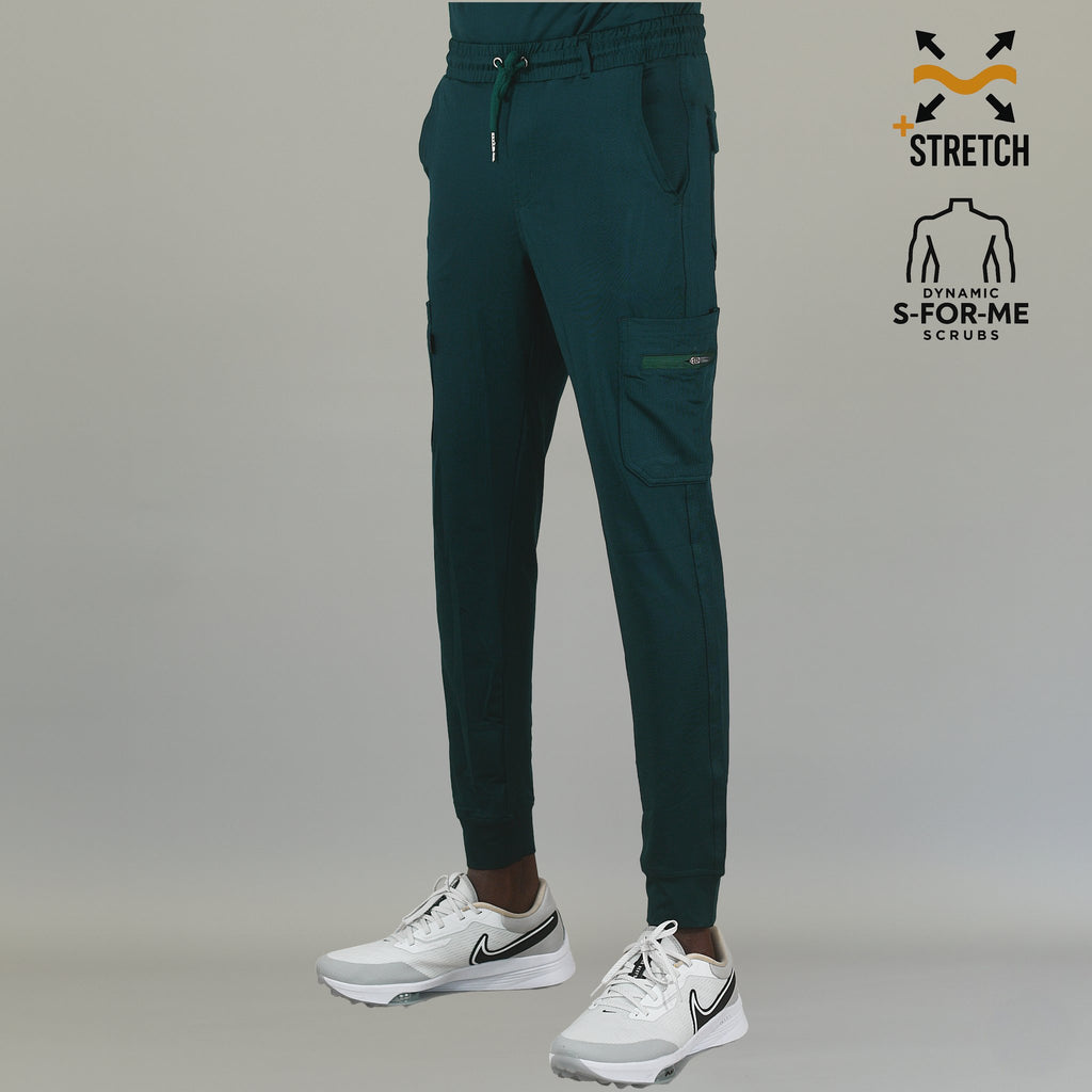 Men's Scrub Jogger Pants 901 Bottle Green Super Stretch