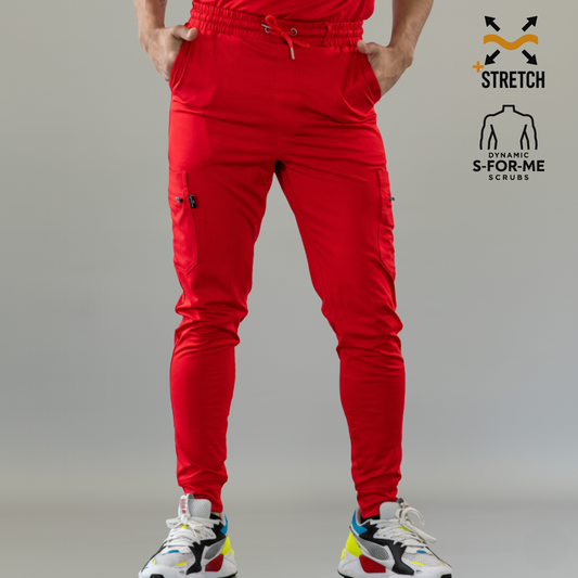 Men's Scrub Jogger Pants 901 Scarlet Flame