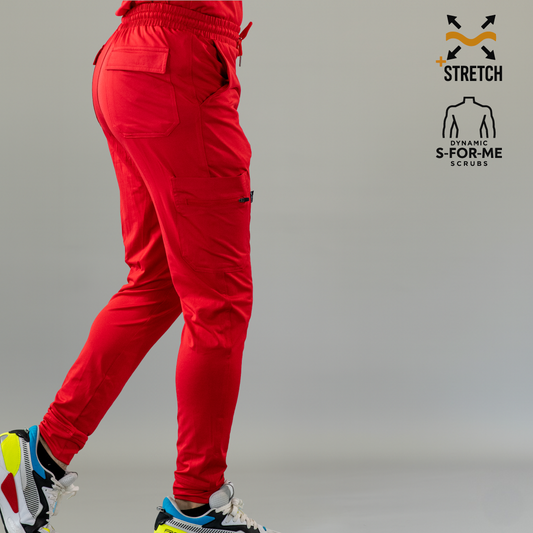Men's Scrub Jogger Pants 901 Scarlet Flame