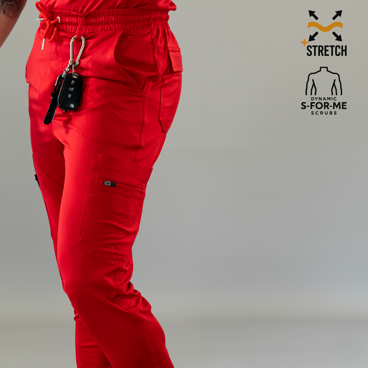 Men's Scrub Jogger Pants 901 Scarlet Flame