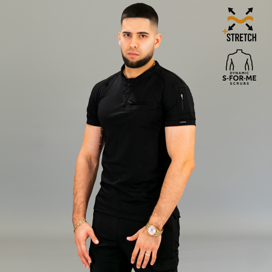 Men's Top 901 Black Super Stretch, Scrubs 901