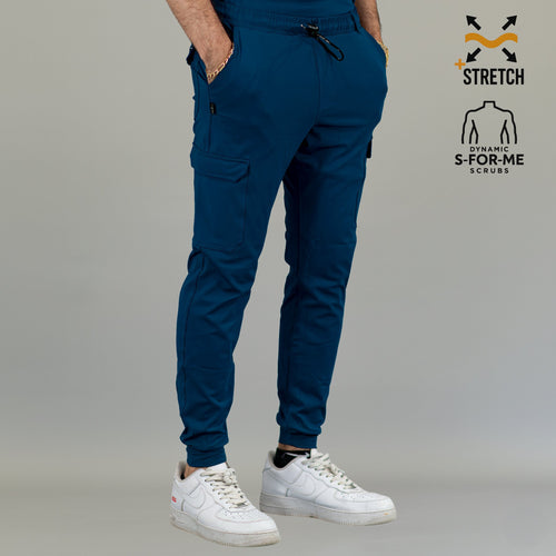 Men's corsair blue jogger scrub pants 901 athletic slim fit S-FOR-ME