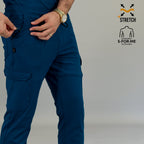 Men's corsair blue medical scrub pants 901 S-FOR-ME travel nurse