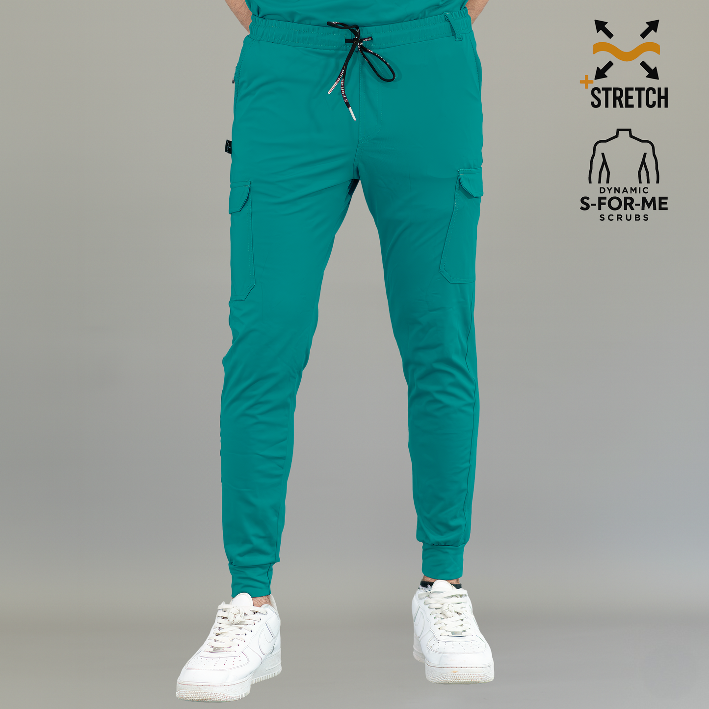 Men's Jogger Pants 901 Teal Blue Super Stretch, Scrubs 901