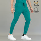 Men's teal blue jogger scrub pants 901 athletic slim fit S-FOR-ME