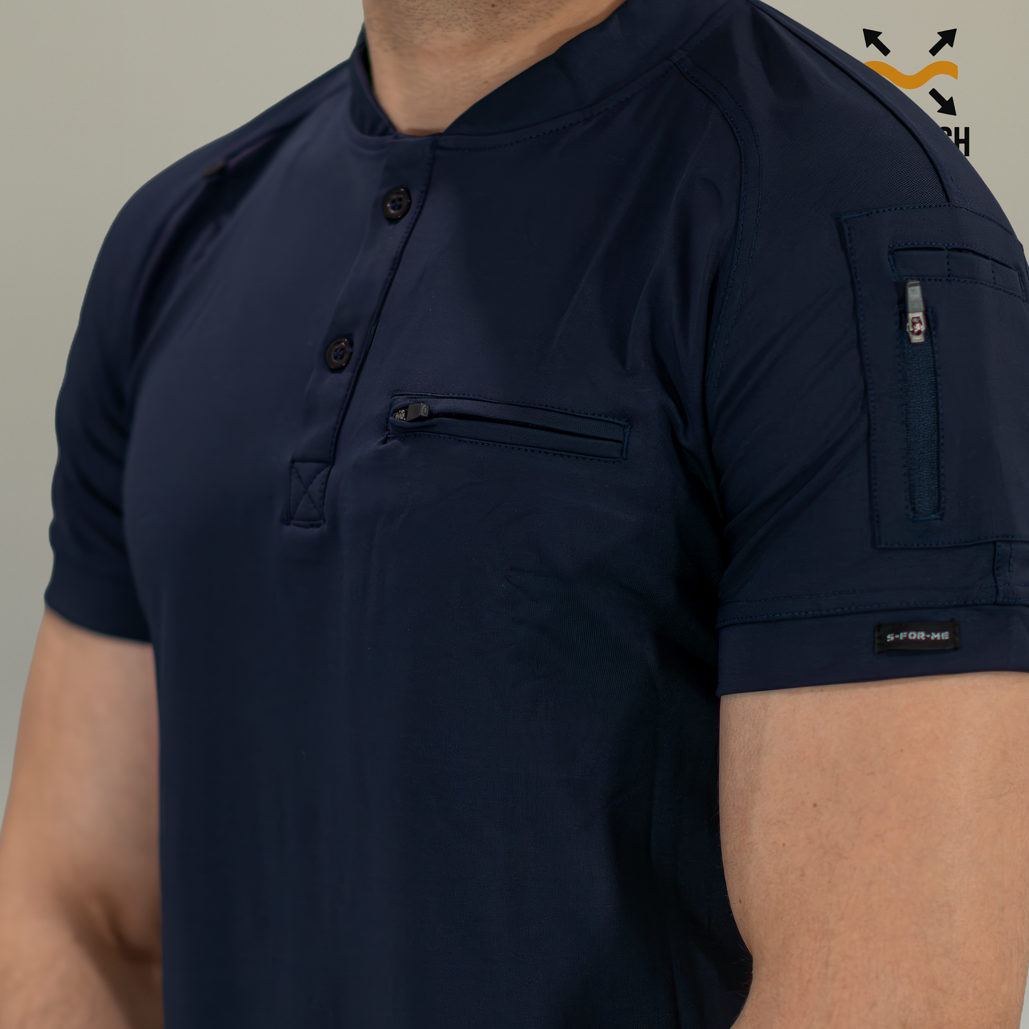 Men's Top 901 Navy Blue Super Stretch, Scrubs 901