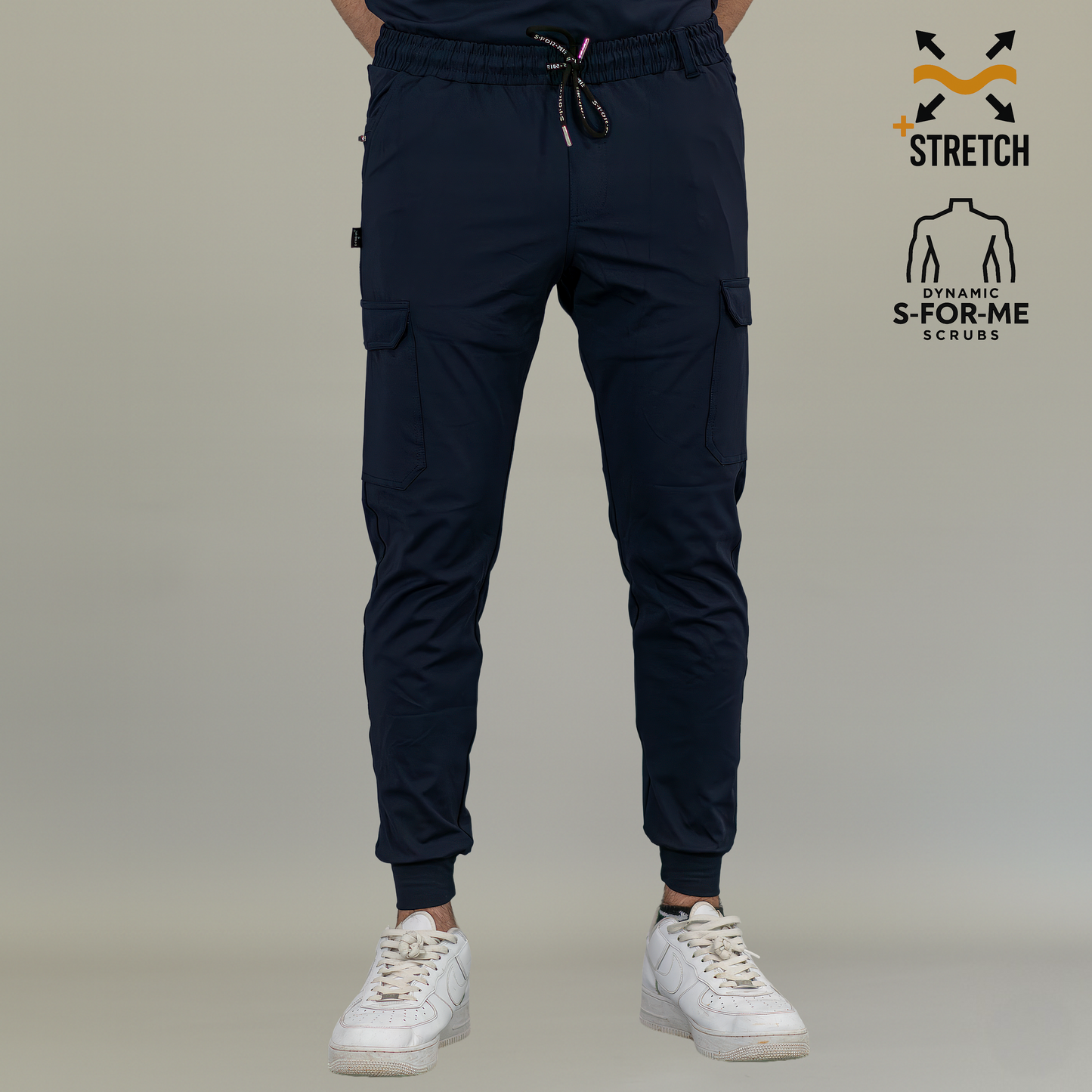 Men's Jogger Pants 901 Navy Blue Super Stretch, Scrubs 901