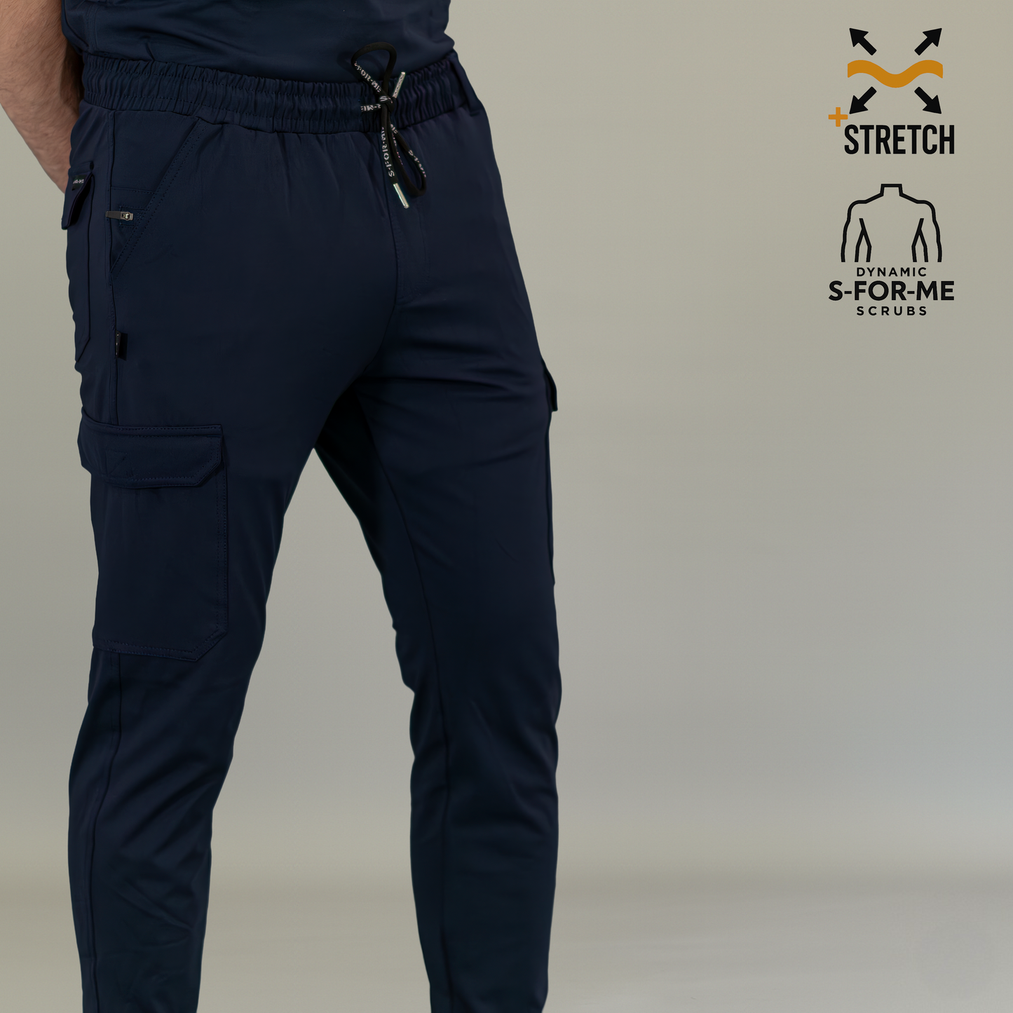 Men's Jogger Pants 901 Navy Blue Super Stretch, Scrubs 901