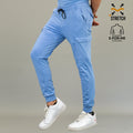 Men’s Sky Blue jogger scrub pants with 6 functional pockets