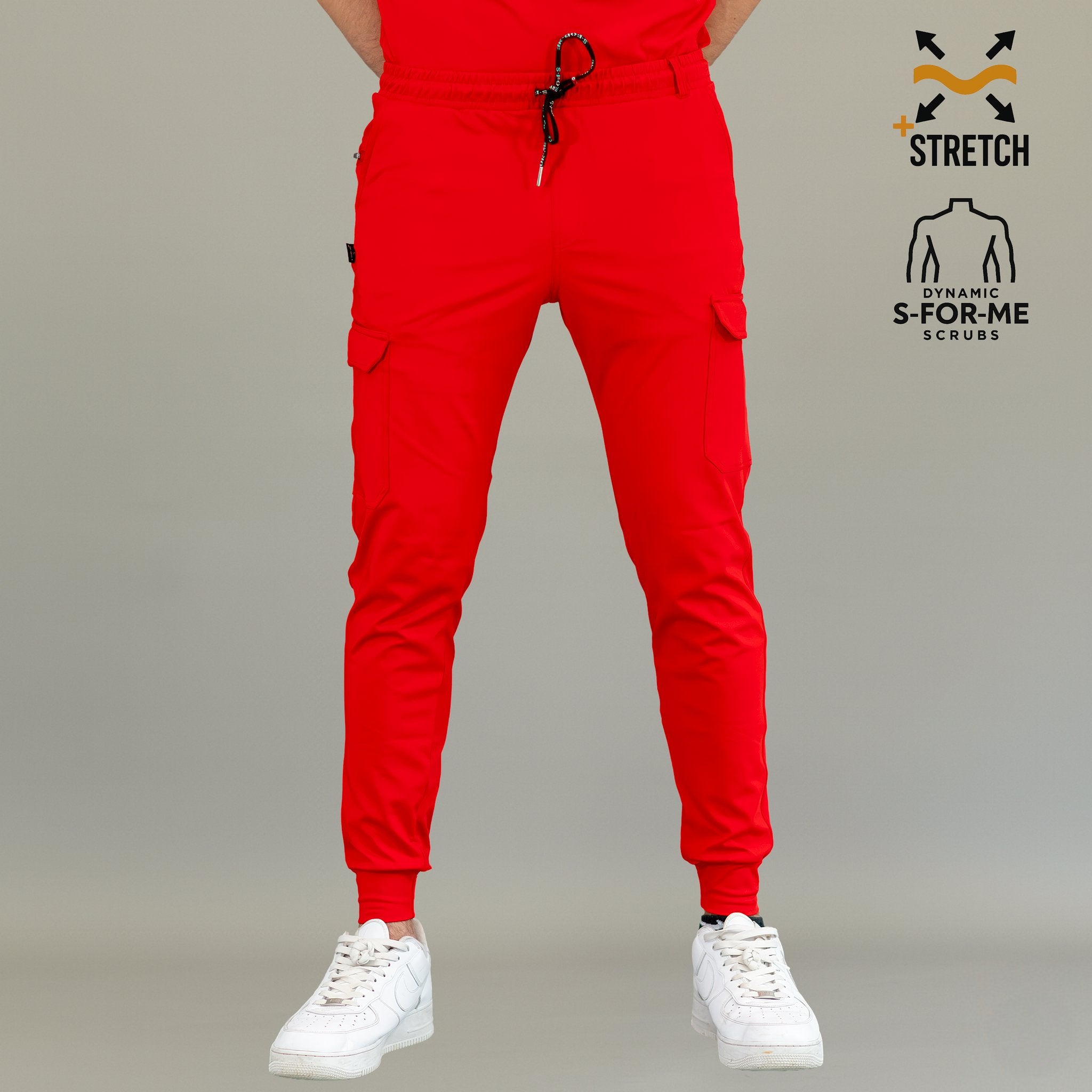 Men’s 901 Red scrub pants comfortable waistband detail