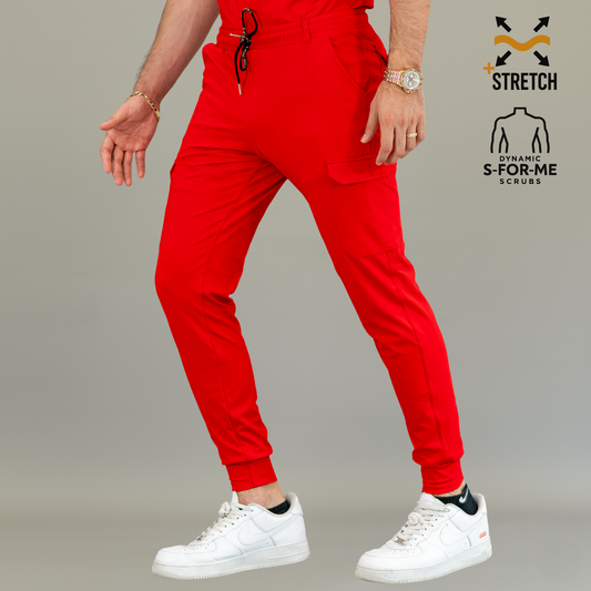 Men's Jogger Pants 901 Red Super Stretch, Scrubs 901