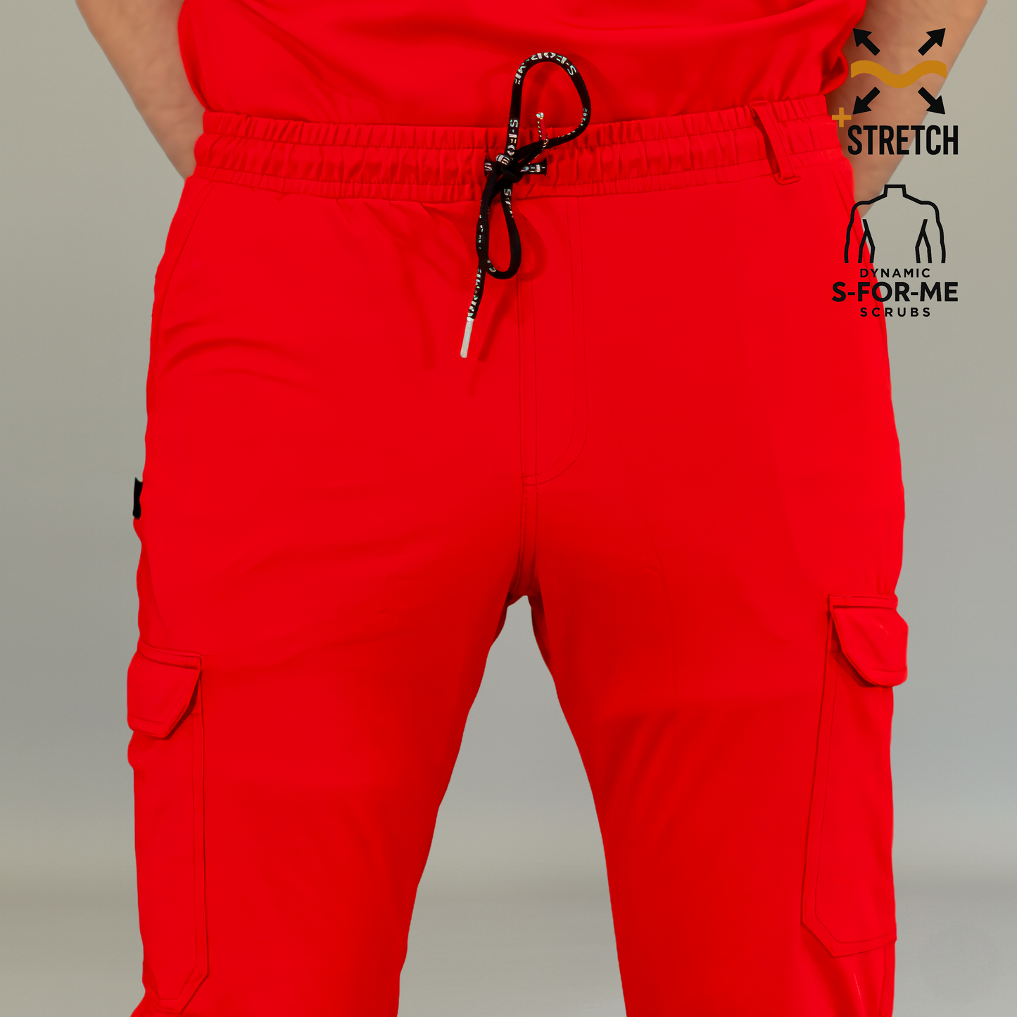 Men's Jogger Pants 901 Red Super Stretch, Scrubs 901
