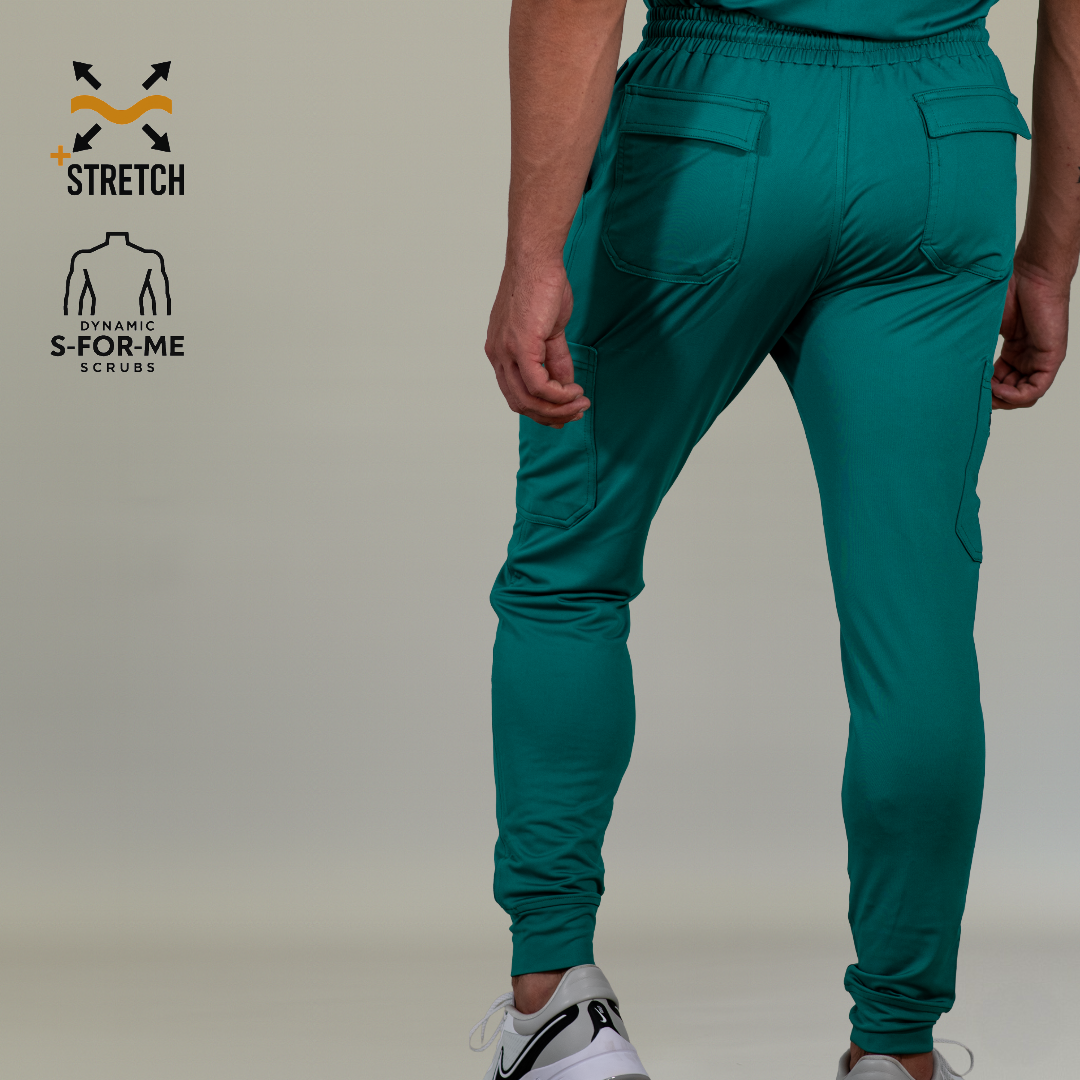 Men's Scrub Jogger Pants 901 Emerald Green Super Stretch