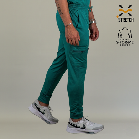 Men's Scrub Jogger Pants 901 Emerald Green Super Stretch