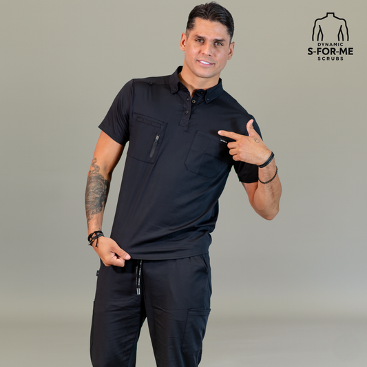black scrubs for men