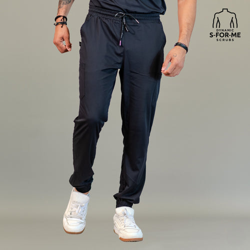 black scrub pants for men