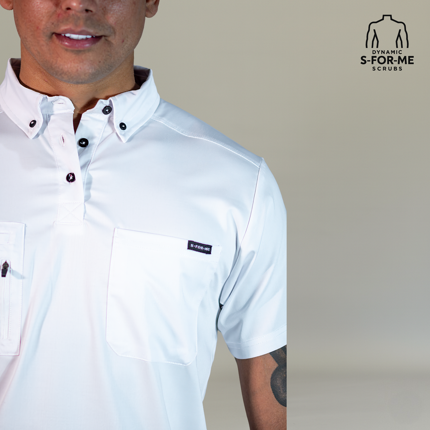 white scrubs clothing