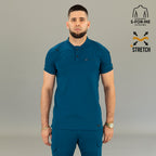 Men's corsair blue scrub top 901 athletic slim fit super stretch S-FOR-ME
