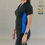 Women's slim fit healthcare uniform top in super stretch fabric
