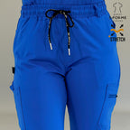 S-FORME royal blue scrub pants for women medical uniforms